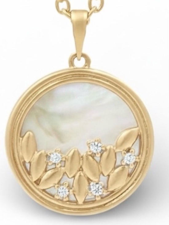 NEW Freida Rothman “FLEUR BLOOM” Mother of Pearl | MOP pendant necklace - Picture 6 of 7